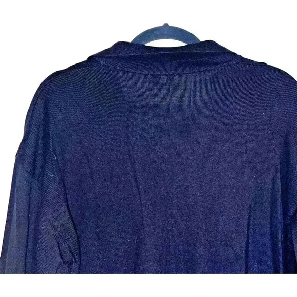 Punta Ala Sz L Merino Wool Pullover Sweater Collared Preppy Dark Academia - Picture 11 of 11